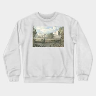 Houses near Plymouth by Francis Towne Crewneck Sweatshirt